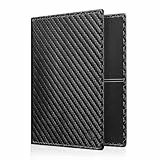 FINTIE KFZ Fahrzeugschein Schutzhülle, Ultradünne Leichte Fahrzeugschein Scheckkarten Hülle Kartenhülle mit Premium Kunstleder viele Farben für Fahrzeugschein Ausweis Karten, Schwarz
