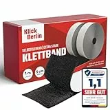 Klick Berlin Klettband Selbstklebend Extra Stark 5 cm breit | Klett Klebeband klebt auf vielen Flächen | Klettverschluss | 50mm breit, 1 Meter lang