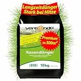 versando 10kg Rasendünger Sommer Langzeit bis 500m²: perfekte Nährstoffversorgung, ideal bei Hitze, Trockenheit für dichten grünen Rasen mit Langzeitwirkung - Premium Qualität