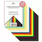 Tritart Fotokarton A6 bunt 300g/m² - 126 Blatt buntes Papier - Karteikarten A6 - Pappe zum Basteln - Bastelpapier Set - Fest und Stabil - Tonpapier Bastelkarton 300g - Farbiges Papier