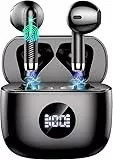 Jxrev Wireless Earbuds, Bluetooth Earbuds in-Ear Noise Cancelling Mic, Bluetooth 5.4 Ear Buds LED Power Display Headphones Bass Stereo, 40H Playback Mini Case IP7 Waterproof Sports Earphones