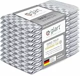 Glart 48SG 10er Set Küchentücher 50x70 cm aus 100% Baumwolle in grau, OEKO-TEX Standard 100 zertifiziert, fusselfrei, waschbar, vorgewaschen für die Küche und Abwasch