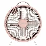 Cecotec - Tischventilatoren EnergySilence 400 RetroDesk Pink, 25 W Strom, 8 Zoll, 4 aerodynamische Klingen, minimalistisches Design, 2 Geschwindigkeiten, robuste und stabile Basis