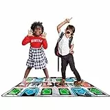 Tanzmatte (2 Spieler) für TV, Plug-and-Play, 9 Retro-Spiele, 110 Songs, 3 Schwierigkeitsstufen, Spaß für Kinder und Erwachsene, für Mädchen, Jungen und Erwachsene – ThumbsUp!