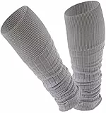 TODO Stulpen Baumwolle Damen - Weich und Bequem Beinlinge zum jeden Tag, Tanzen, Sport, Gym, Bergtouren - Beinwärmer (Grau)