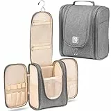 BOACAY Kulturbeutel für Damen, Herren, Kinder, Kulturtasche mit Henkel, Reise Kosmetiktasche zum Aufhängen, Schminktasche, Waschtasche, Waschbeutel