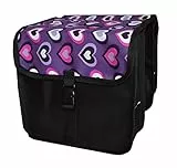 Beluko FAHRRADTASCHE Kinder Satteltasche Gepäckträgetasche Doppel 2 x 5l (6. Mini - Herz)