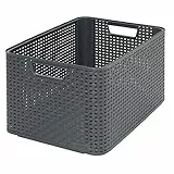 Curver 03616-308-00 Aufbewahrungsbox Style L, 30 L, anthrazit