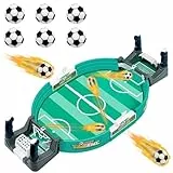 Tischkicker, Mini Tischfussball Spiele, Interaktive Tischfußballspiel mit 6 Fußbälle, Tragbarer Leichter Tischfußball, Party Tischfußball, Eltern Kind Brettspiele, Geschenke für ab 4 Jahre [Grün-Grau]
