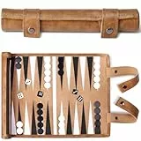 Backgammon,Back Gammon - Klassisches Brettspiel für Familien,Reisen und Strategie-Liebhaber,Tragbar und langlebig