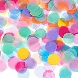 6000 Stück Konfetti Bunt, 2.5cm Konfetti Geburtstag Groß, Mehrfarbig Runde Tischdeko für Geburtstag Hochzeit Party Dekoration, 50g