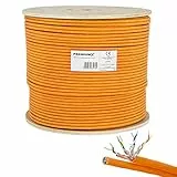 Premium X CAT 7 Netzwerkkabel 100m LAN Kabel Duplex Kupferkabel Ethernet Datenkabel S/FTP PiMF PoE Eca Kat7 Verlegekabel Installationskabel für müheloses Verlegen