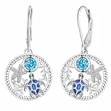 Micory Ohrringe Schildkröte Damen Hängend 925 Sterling Silber Ohrstecke für Schmuck Geschenke Damen Mama Freundin