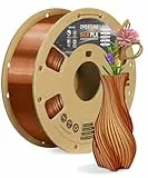 OVERTURE Silk PLA Filament 1.75mm, 1kg 3D Drucker Filament Seide PLA, Maßgenauigkeit +/- 0.03 mm(Seide Kupfer)