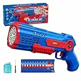 PANACARE Super Seifenblasenpistole, Automatische Seifenblasenmaschine für Kinder mit 10000+ Blasen/Min /10 Blasenlöcher/LED Licht, Bubble Machine Geschenk für Garten, Party, Hochzeit, Bubble Gun Kids