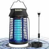 Loowoko Insektenvernichter Elektrisch Mit 3 m Verlängertem Kabel, 4200V Mückenlampe Mit LED-Licht, Wasserdicht Fliegenfalle Elektrisch Mosquito Killer, Anti Mücken Lampe für Innen Outdoor Haus Patio