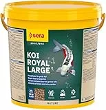 sera Koi Royal Large 21 L (5,8 kg) | Hauptfutter für Koi ab 25 cm | Futter für ganzjährige Fütterung | Koifutter als Granulat | Fischfutter Teich | Fischfutter Teichfische | Teichfutter