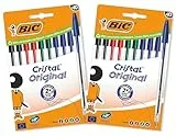 BIC 962704 Kugelschreiber Cristal Original, 2 Beutel auf 10 Stück, sortiert