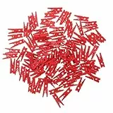 VORCOOL 100 Stück Mini Holzklammern Natur Holz Wäscheklammern Foto Clips für DIY Handwerk Dekoration