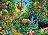 Ravensburger Kinderpuzzle - 12660 Tiere im Dschungel - Tier-Puzzle für Kinder ab 8 Jahren, mit 200 Teilen im XXL-Format