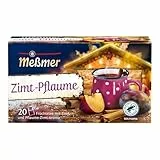 Meßmer Zimt Pflaume | Früchtetee mit Pflaumenaroma| 20 Teebeutel | Vegan | Glutenfrei | Laktosefrei