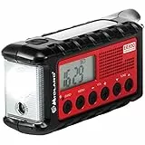 Midland ER300 multifunktionales Emergency Kurbel-Radio, Powerbank, AM/FM-Funkempfänger, Dynamo-Taschenlampe, wiederaufladbare Akkus, USB-Kabel, C1173