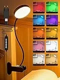 Leselampe Bett,10 Farben+10 Helligkeit Klemmlampe Bett,500LM Helles Klemmleuchte,Nachtlicht Kinder,USB Adapter Schreibtischlampe Klemmbar,Nachtlampe,LED Nachttischlampe Dimmbar,Leselampe Kinder