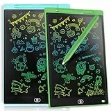 [2 STÜCKE] LCD Schreibtafel 10 Zoll, Genialba Buntes LCD Schreibtablett, LCD Writing Tablet, Elektronischer Tablette, Grafiktablett für Kinderspiele 2 3 4 5 6 7 Jahre Jungen Mädchen (Grün&Blau)