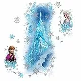 Room Mates 54535 Riesenwandsticker 'Disney Die Eiskönigin - Eispalast' glitzernd, mehrfarbig