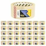Idena 60063 - Klebeband transparent, 50 mm x 66 m, 36 Rollen geräuscharmes Paketband, ideal für Umzug und Versand