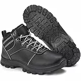 ricema Winterschuhe Herren Damen Winterstiefel Warm Gefüttert Schneestiefel Leicht Wasserdicht Wanderschuhe Trekkingschuhe Rutschfest Stiefel Unisex Boots,Schwarz 46 EU