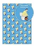 Brainbox Candy - 2 Bögen lustiges, unhöfliches Geschenkpapier mit Aufschrift 'Birthday Poo' für Jungen und Herren – Anderes – albernes freches Geschenkpapier für Ihn, Männer, Frauen, Freunde, Freunde