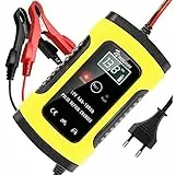 NWOUIIAY Intelligentes Batterieladegerät für Auto, Motorrad, ATV, RV, Boot, 6 A, 12 V, mit mehreren Schutzmechanismen