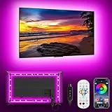 Daymeet TV-Lichter für 32-43-Zoll-Fernseher, RGB-LED-Lichter für TV, Musik, Synchronisation, TV, LED-Hintergrundbeleuchtung, Farbwechsel mit Fernbedienung, App-Steuerung, USB-LED-Lichtstreifen für