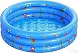 Aufblasbares Planschbecken,100X35cm Family Pool, Schwimmbecken,Aufblasbare Pool,Swimmingpool,Tragbare Badewannefür Gärten, Hinterhof