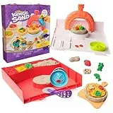 Kinetic Sand Squish Pizza Set - mit 453 g magischem Sand aus Schweden und 6 Zubehörteilen für kreativen Indoor-Sand- und Rollenspielspaß, ab 5 Jahren