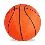 Relaxdays 10 x Basketball, griffige Oberfläche, für drinnen & draußen, Ventil, Gummi, Training, Jugendliche, Größe 7, orange