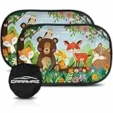 CARAMAZ Sonnenschutz Auto Baby mit UV Schutz, Reach Zertifiziert - Opti-Dark - GSM100+ inkl. Saugnapf - Verdunklung 51x31cm, 2 Stück