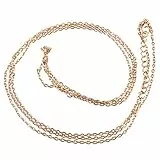 Lurrose 1 Stück Taille Ketten für Frauen Doppelschicht Taille Kette Gürtel Strand Bikini e Schmuck für Frauen Mädchen