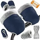 KIDIZ® Handwärmer Kinderwagen Handschuhe Handmuff Kinderwagenmuff mit warme Plüschmaterial Fleece und Baumwolle Innenseite Wasserdicht Winddicht Handwärmer Universalgröße für alle Kinderwagen Buggy