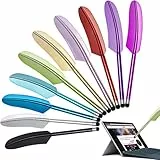 Eingabestifte für Touchscreens,10er-Pack Kapazitiver Eingabestift in Federform für iPad,iPhone,Samsung Galaxy,Kindle und Tablets – Universeller Touchscreen-Eingabestift mit weicher Gummispitze