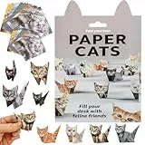 DIY Papier Katzen Origami Kit, 50 Blätter 3D Katze Origami Papier Handwerk Set, DIY Paper Cats Origami Kit, Tier Schreibtisch Dekor, DIY Paper Cats, Schreibtisch Dekoration Weihnachtsgeschenk