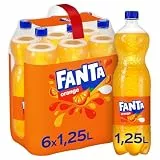 Fanta Orange – fruchtiges Erfrischungsgetränk mit Orangen-Geschmack – 6x 1,25L Einweg PET Flaschen – Vorratspack