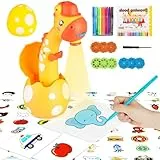 MOMSIV Zeichenprojektor für Kinder, Projektor Verfolgen und Zeichnen Toy, Zeichenbrett Zeichenspielset Spielzeug mit 72 farbenfrohen Mustern für Jungen und Mädchen Geschenke, Gelb