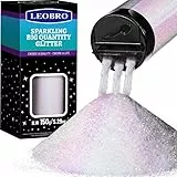 LEOBRO Feiner Glitzer, 150 g, holografisch, schillernd, weißes Harz, Basteln, Glitzer, holografisch, für Harzkörper, 0,2 mm