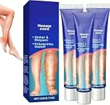 Elycura Lymphdrainage-Massagecreme – 20 g Linderung bei Bein- und Fußödemen, schnell einziehendes Anti-Steifheits-Massageöl, nicht klebende Beinerfrischungscreme, tägliche Beinpflege (3PCS)