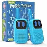 Walkie Talkie für Kinder, Kearui Funkgeräte Kinder woki toki Leichtgewichtig 2 Kanäle 1000ft Lange Distanz, Jungen Geschenk Spielzeug für 3-12 Jahre (Blau)
