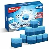 Vacplus WC Reiniger Duo-Aktiv Reinigungswürfel für Wasserkästen, 12 Stück, extra stark, verhindert Kalk & Schmutz