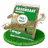 ATHLON TOOLS Universalrasen Samen 1kg / 40m² Frühjahr/Sommer - Rasensamen schnellkeimend - Rasensaat Rasen-Nachsaat