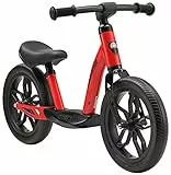 BIKESTAR Extra leichtes Kinder Laufrad mit Trittbrett für Jungen, Mädchen ab 3-4 Jahre | 12 Zoll Lauflernrad Eco Classic | Rot